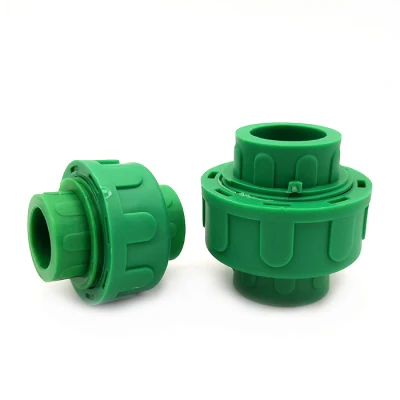 DIN8077 acessórios de tubulação de união de plástico PPR de cor verde para água potável
